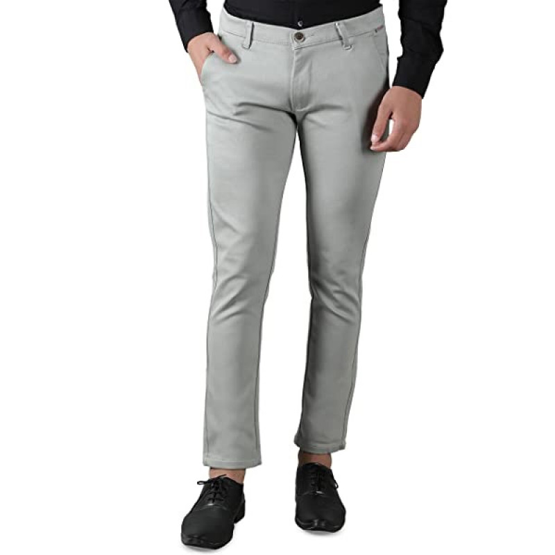 Textured Stretchable Trousers for Men