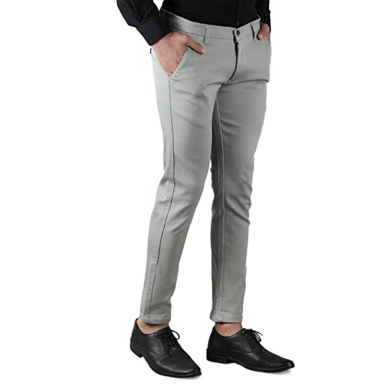 Textured Stretchable Trousers for Men