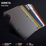 Aluminium Metal Minimalist RFID Blocking Unisex Wallet with Cash Strap