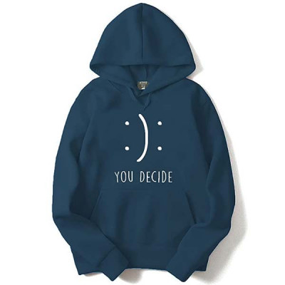 Men's You Decide Printed Hooded Neck Cotton Hoodies Sweatshirts