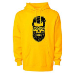 Unisex Cotton Hooded Neck Beard Man Printed Hoodie