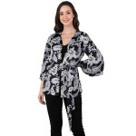 Women's Shrug Multi Colored Printed Crepe Short Jacket