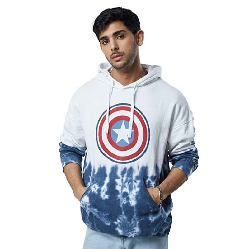 Official Captain America: Shield Tie Dye Mens and Boys Hoodies