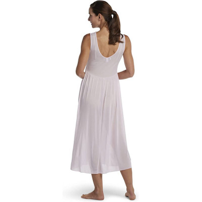 Women's Silk Essence Long Gown, Lace V-Neck, Sleepwear