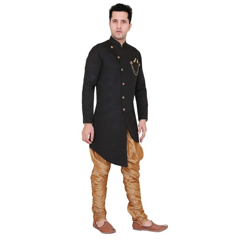 Men's Solid Sherwani Set