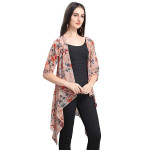 Women's Shrug Light peach floral print Shrug / Jacket