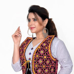 Women with Mirror Work Traditional Ethnic Shrug Jacket