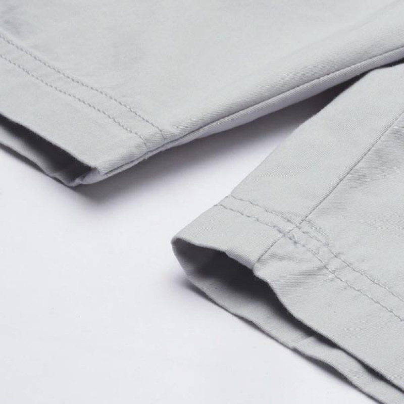 Men Grey Solid Low-Rise Regular Shorts